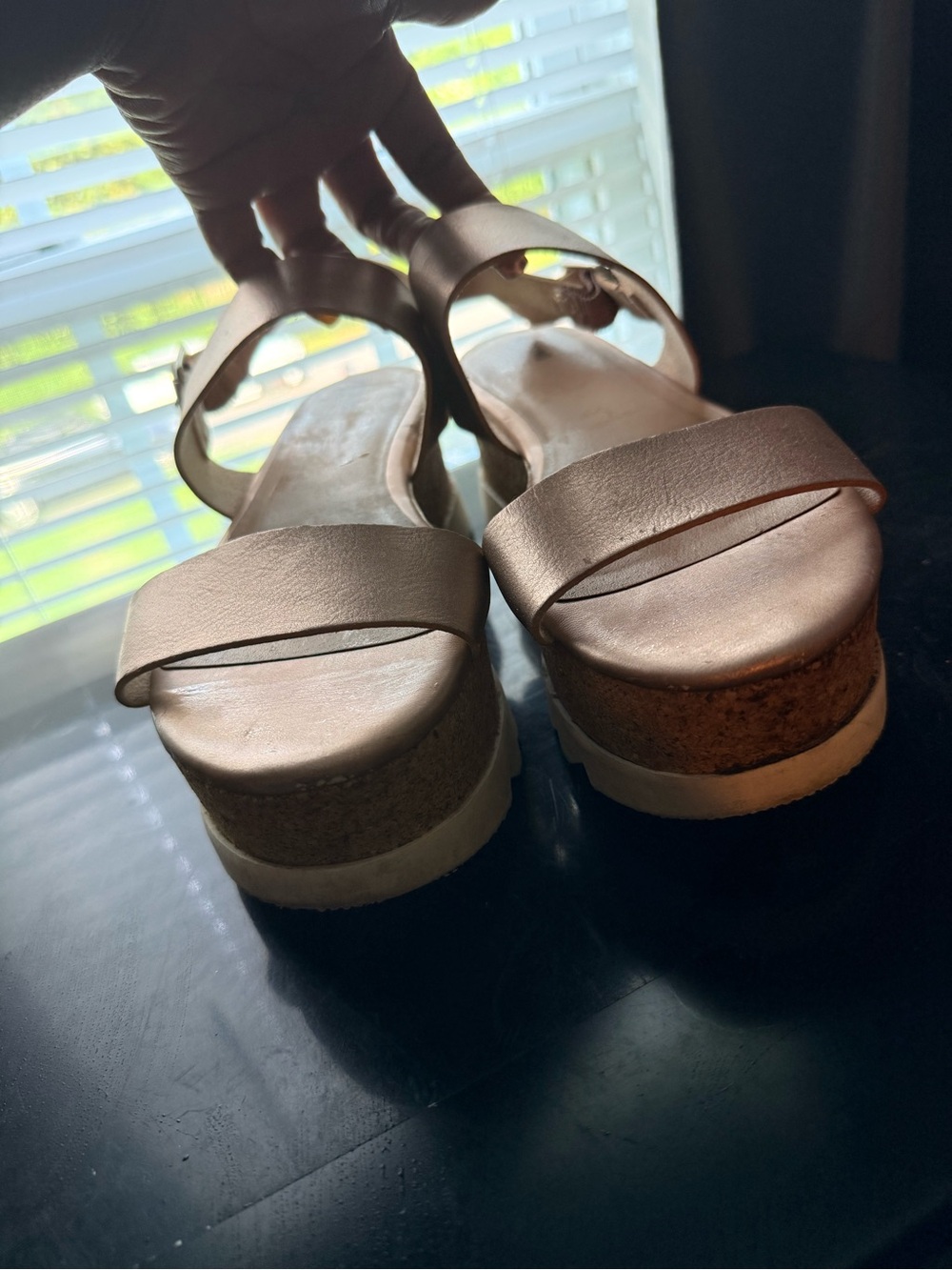 Mossimo Supply Co. Rose Gold Cork Platform Sandals
